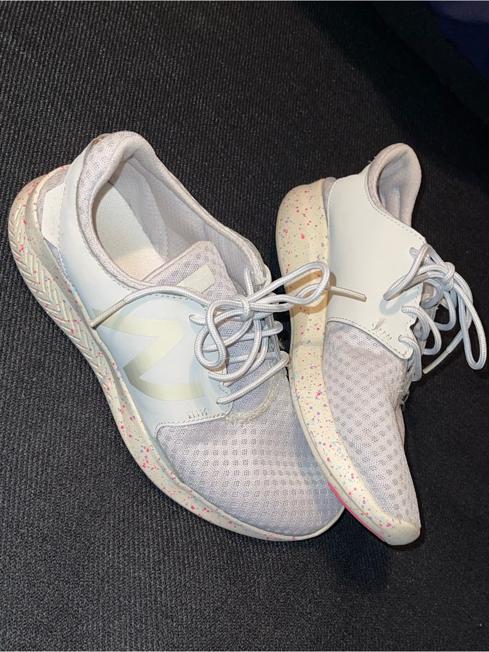 New Balance Kids Sneakers with Pink Speckle Midsole